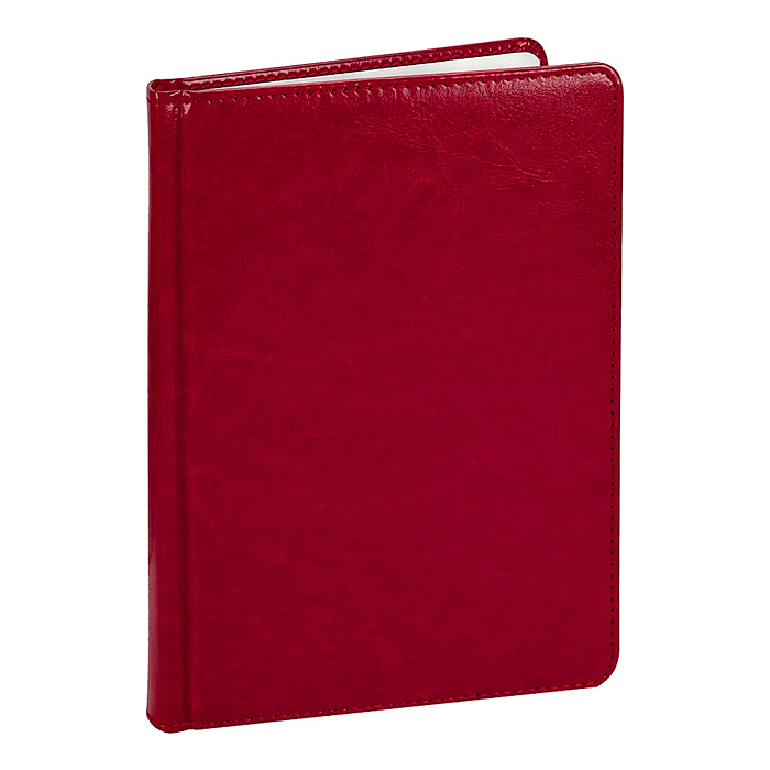 Ежедневник А5, 160л. недатир. "TOUCH SKIN - CHERRY RED" красный