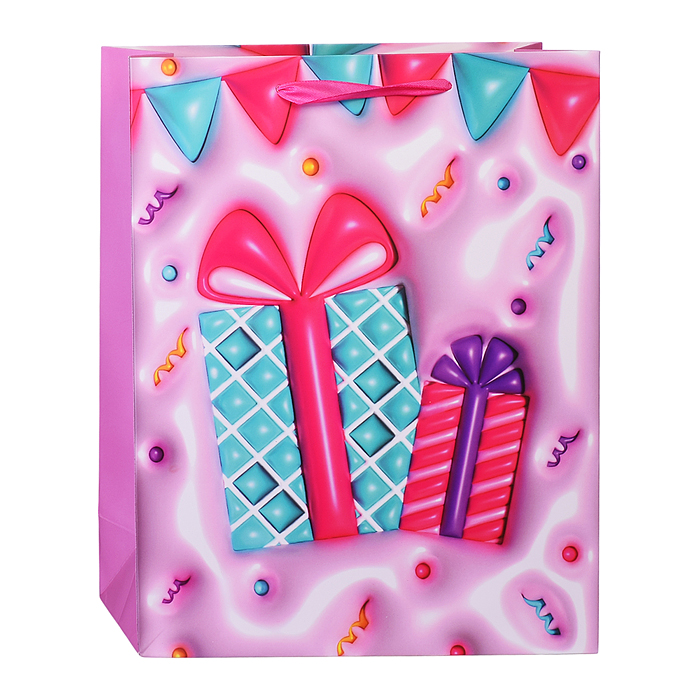 Фото к товару Пакет подарочный 00-6300 "Волшебный подарок" 26*32*10,5 см. Пакет подарочный 00-6300 "Волшебный подарок" 26*32*10,5 см.