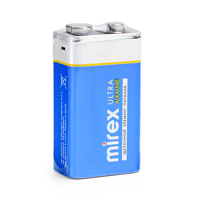 Фото к товару Батарея щелочная Mirex 6LR61/ Крона 9V 1 шт Батарея щелочная Mirex 6LR61/ Крона 9V 1 шт