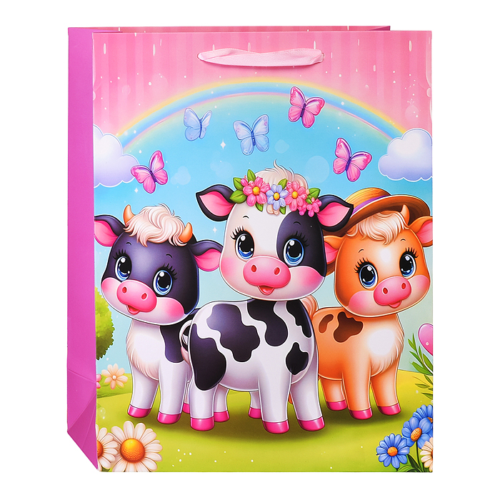 Фото к товару Пакет подарочный 00-6305 "Милые зверята" 26*32*10,5 см. Пакет подарочный 00-6305 "Милые зверята" 26*32*10,5 см.