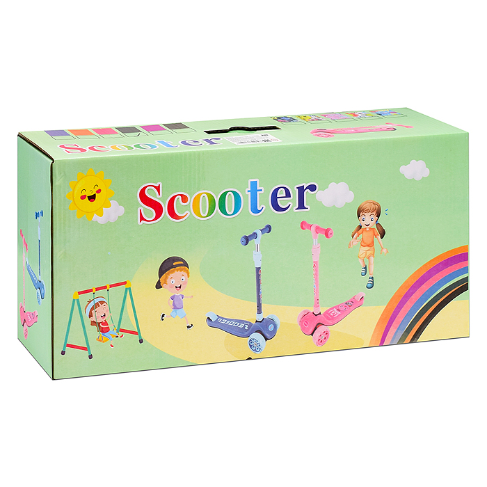 Фото к товару Самокат U001567Y 3-х. кол., колеса световые PU, желто-оранжевый, в коробке Самокат U001567Y 3-х. кол., колеса световые PU, желто-оранжевый, в коробке