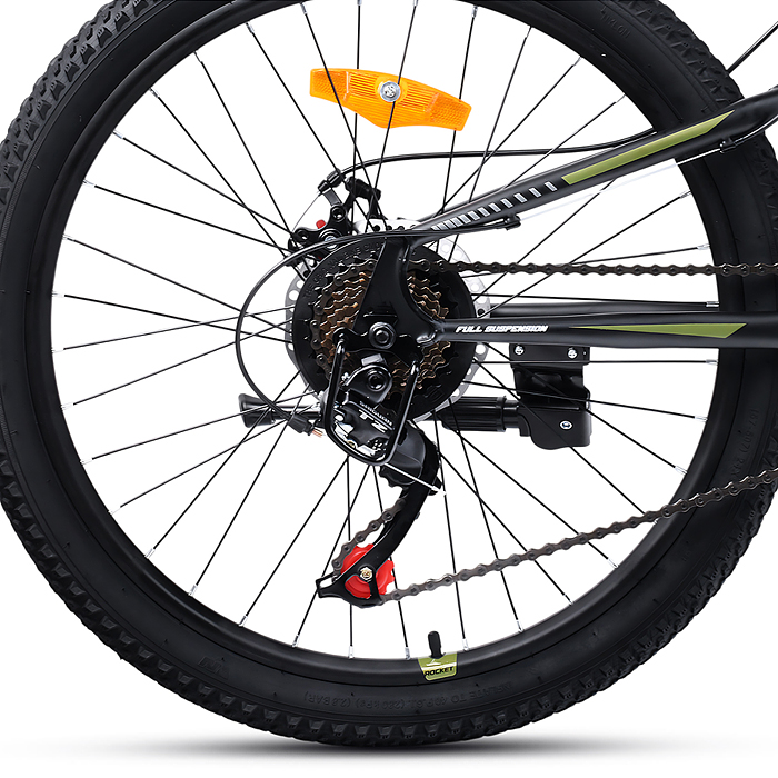 Фото к товару Велосипед 24" Rocket Azkar, цвет хаки, размер 15" Велосипед 24" Rocket Azkar, цвет хаки, размер 15"