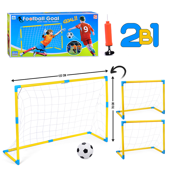 Ворота футбольные MY1658-A "Гол!" в коробке