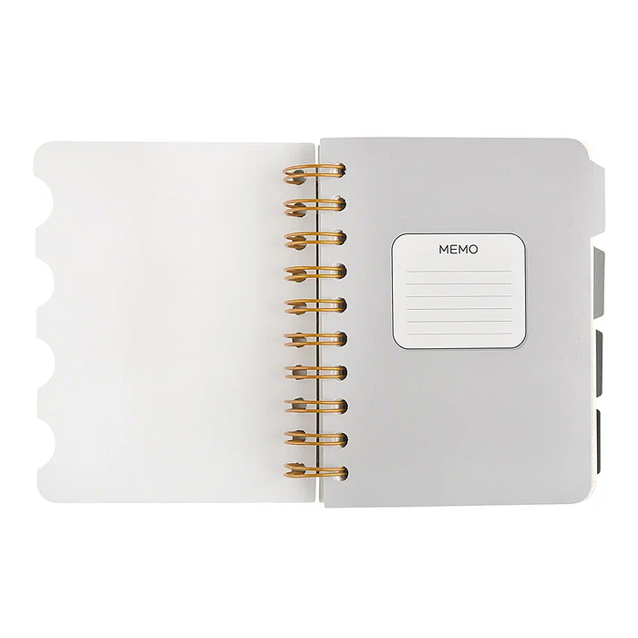 Записная книжка "Art journal" А6,120 л. на гребне, с разделителями "Black&White. Горошек"