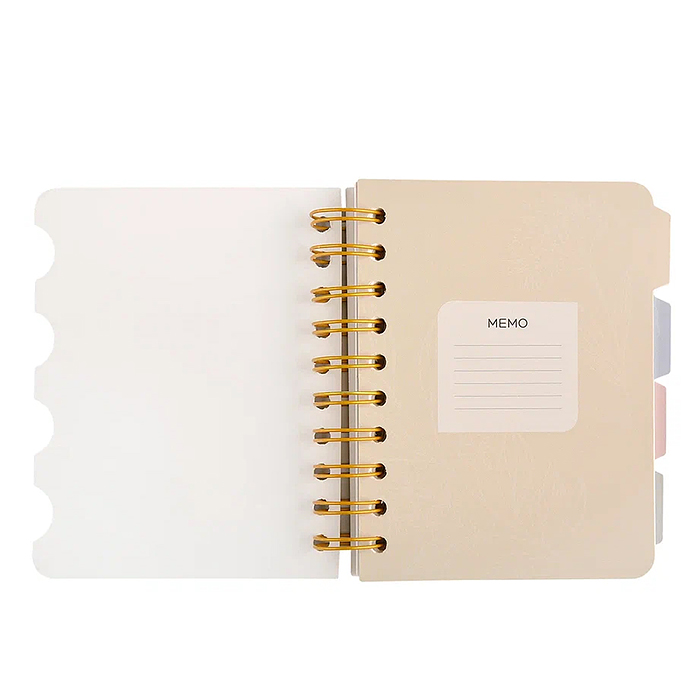 Записная книжка "Art journal" А6,120 л. на гребне, с разделителями "Гранат"