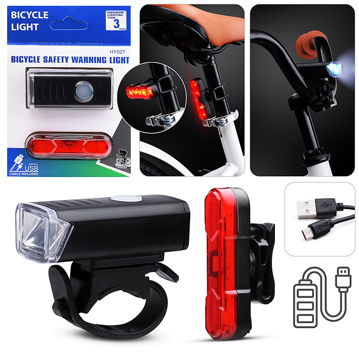 Набор фонарей 00-6092 аккумуляторных, велосипедных Набор фонарей 00-6092 аккумуляторных, велосипедных