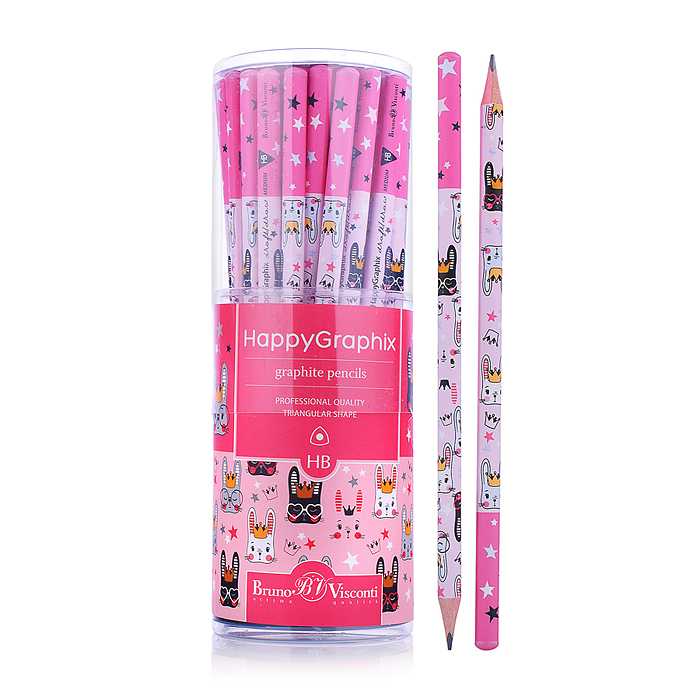 Карандаш чернографитный "HappyGraphix. Цирк. Зайка" НВ