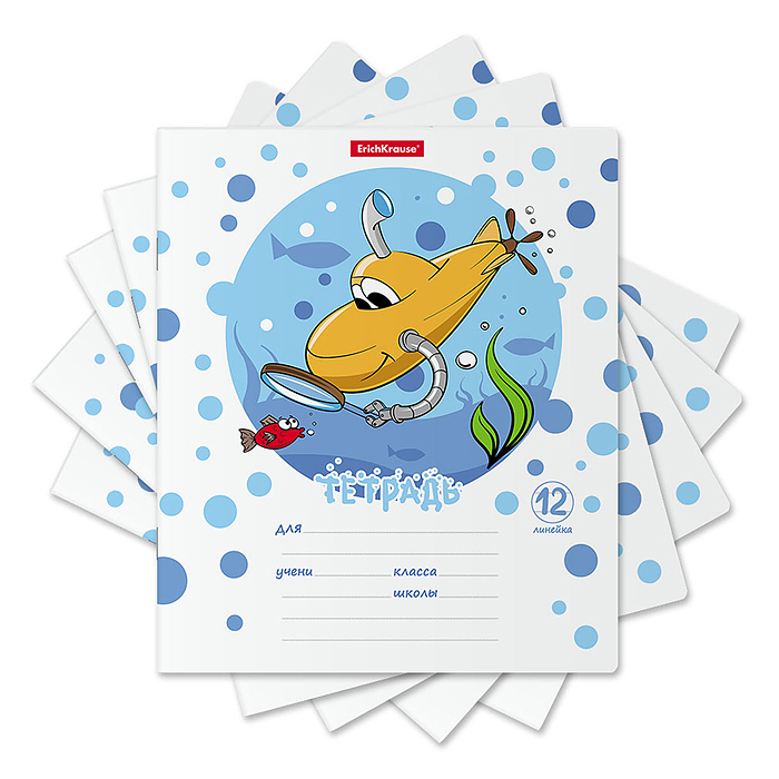Тетрадь 12л. линейка "Funny Submarine" Тетрадь 12л. линейка "Funny Submarine"
