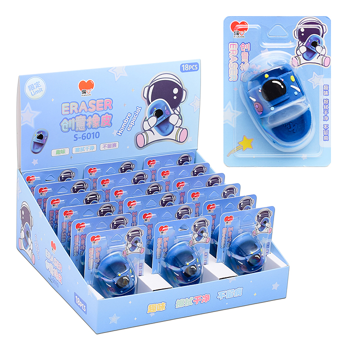 Ластик "Космический тапок" 6 см, блистер