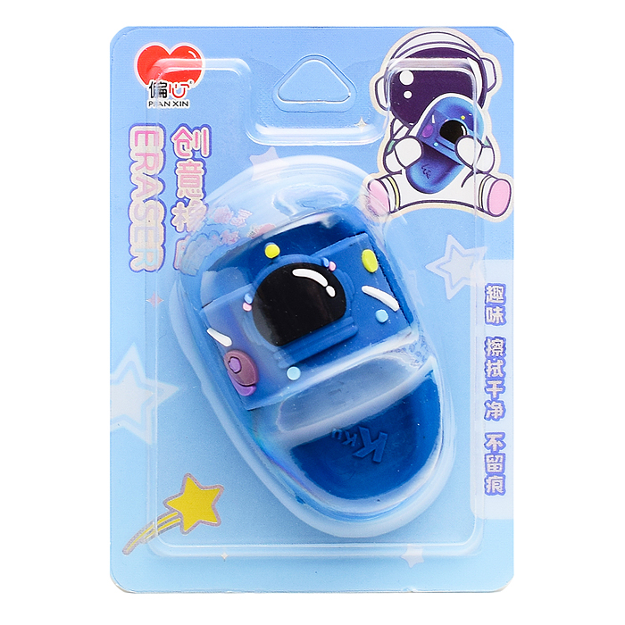 Фото к товару Ластик "Космический тапок" 6 см, блистер Ластик "Космический тапок" 6 см, блистер