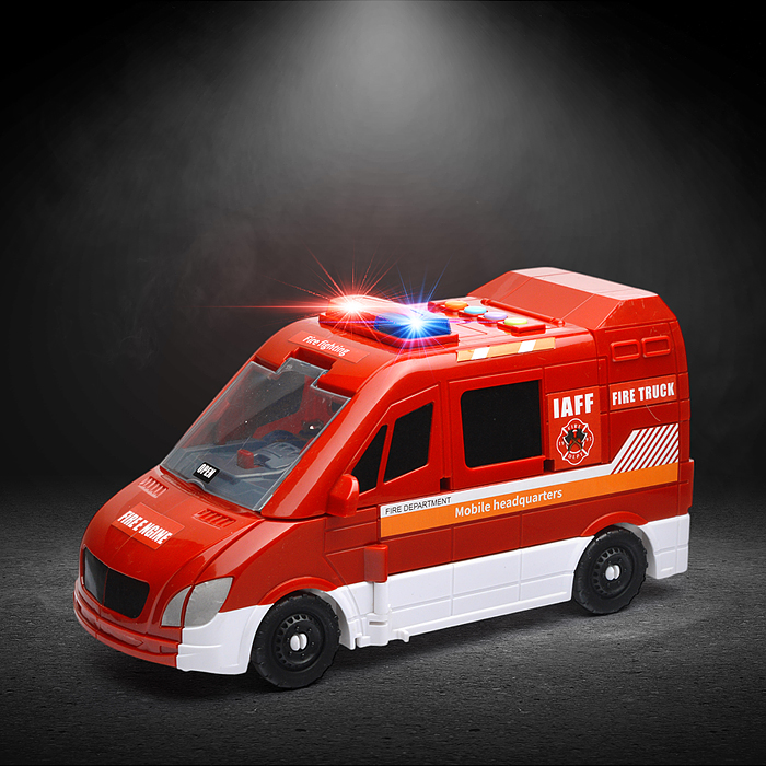 Машина-Трек SJ681A-1 "Пожарная" в коробке