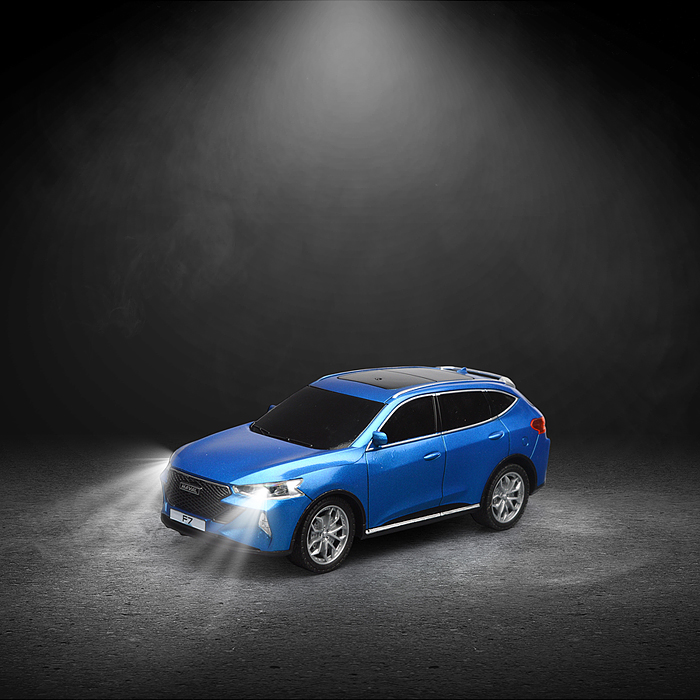 Фото к товару Машина Haval f7, р/у свет, 19 см, (синий) коробка Машина Haval f7, р/у свет, 19 см, (синий) коробка