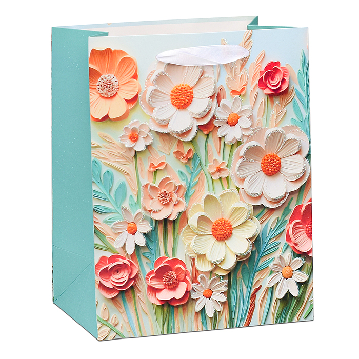 Фото к товару Пакет подарочный 00-6306 "Цветочного настроения" 23х18х10 см Пакет подарочный 00-6306 "Цветочного настроения" 23х18х10 см