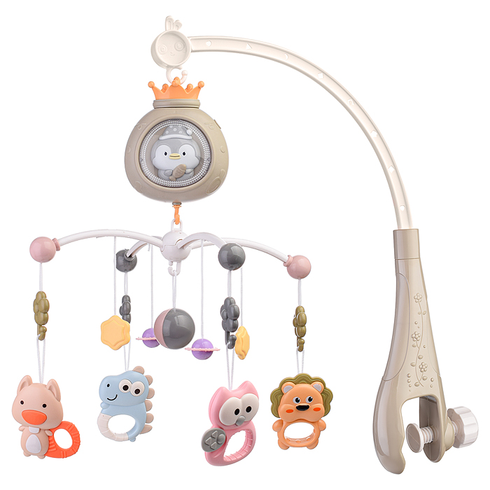 Фото к товару Мобиль на кроватку 368-6G "Радость малыша" на батарейках, в коробке Мобиль на кроватку 368-6G "Радость малыша" на батарейках, в коробке