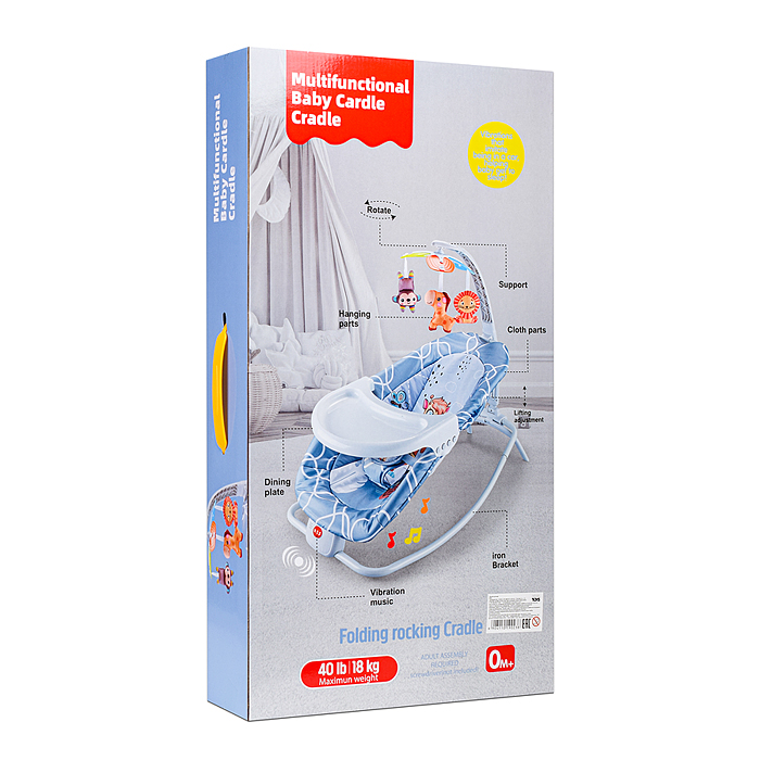 Фото к товару Шезлонг детский 8584 "Жирафик" в коробке (серый) Шезлонг детский 8584 "Жирафик" в коробке (серый)