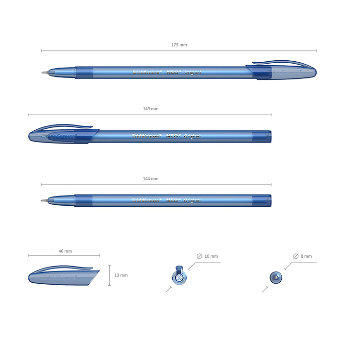 Фото к товару Набор из 4 ручек шариковых Neo® Stick Original 0.7, Super Glide Technology, цвет чернил синий Набор из 4 ручек шариковых Neo® Stick Original 0.7, Super Glide Technology, цвет чернил синий