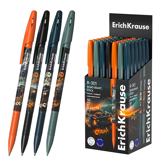 Ручка шариковая R-301 Stick Road Beast 0.7, цвет чернил синий 