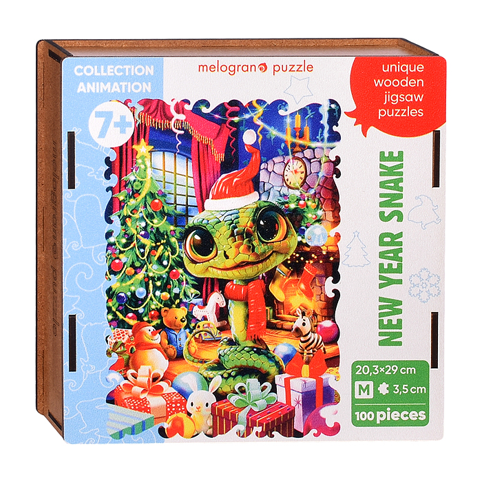 Пазлы 100 "Новогодняя змея" Collection ANIMATION. Пазлы 100 "Новогодняя змея" Collection ANIMATION.