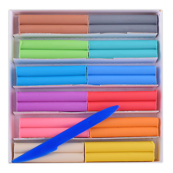 Фото к товару Пластилин восковой 12 цв. "Фантазия" пастельный Пластилин восковой 12 цв. "Фантазия" пастельный