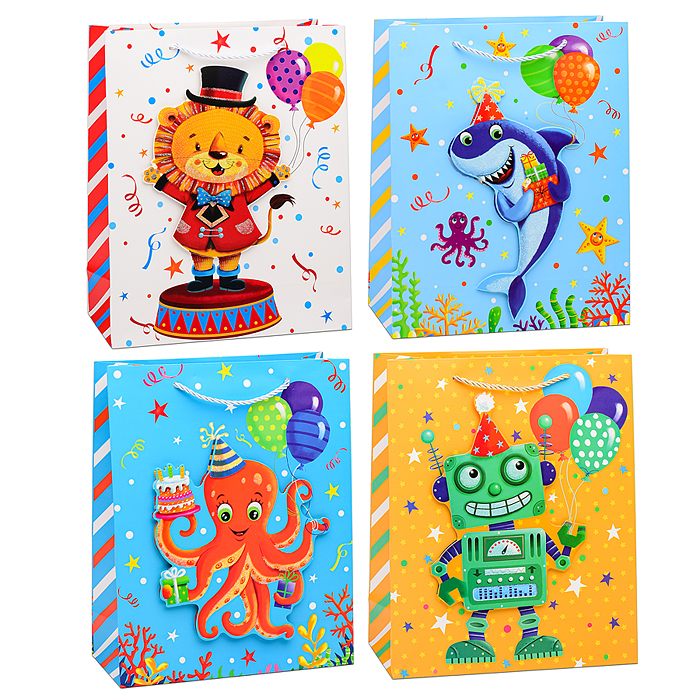 Пакет подарочный 00-6346 "Весёлого праздника!" 26х32х10 см Пакет подарочный 00-6346 "Весёлого праздника!" 26х32х10 см