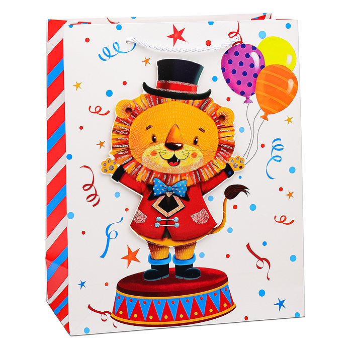 Фото к товару Пакет подарочный 00-6346 "Весёлого праздника!" 26х32х10 см Пакет подарочный 00-6346 "Весёлого праздника!" 26х32х10 см