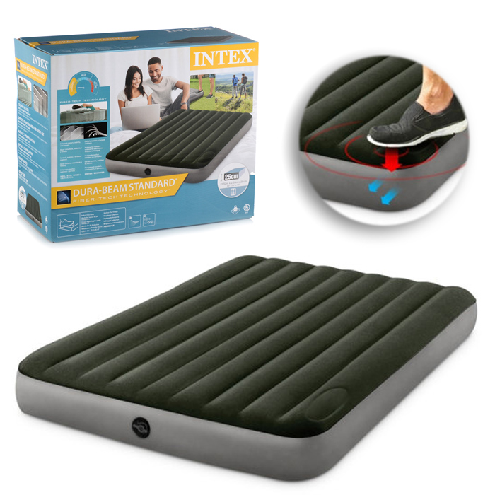 Матрас надувной Dura-Beam Queen, 152 х 203 х 25 см, с встроенным ножным насосом, 64763 INTEX не това
