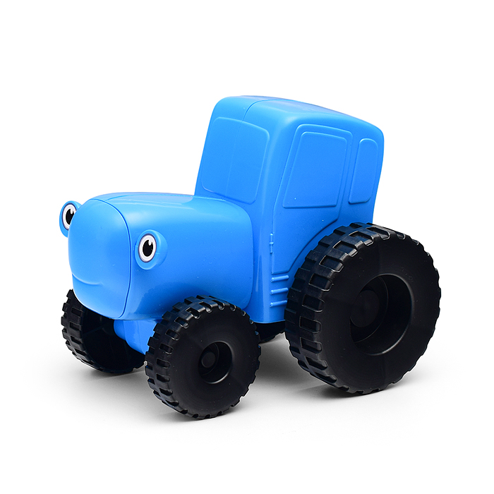 Фото к товару Каталка с ручкой "Синий трактор" 20 см, свободный ход, синий Каталка с ручкой "Синий трактор" 20 см, свободный ход, синий