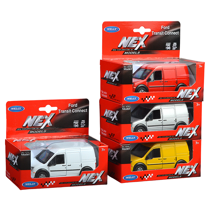 Фото к товару Машинка 1:38 Ford Transit Connect, пруж. мех., цвет в асс. Машинка 1:38 Ford Transit Connect, пруж. мех., цвет в асс.