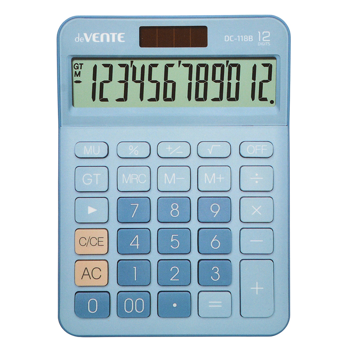 Фото к товару Калькулятор настольный DC-118B, 126x175x42 мм, 12 разрядный Калькулятор настольный DC-118B, 126x175x42 мм, 12 разрядный