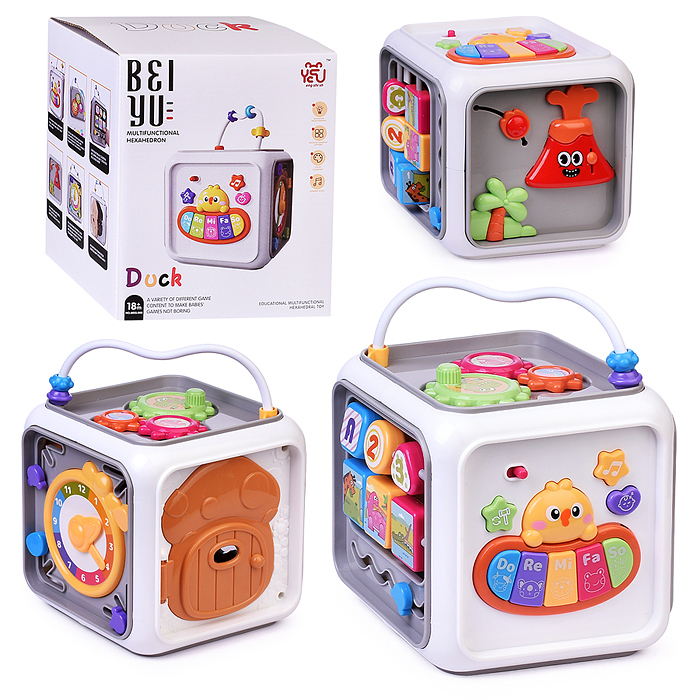 Куб развивающий MSS-008 "Веселые нотки" в коробке