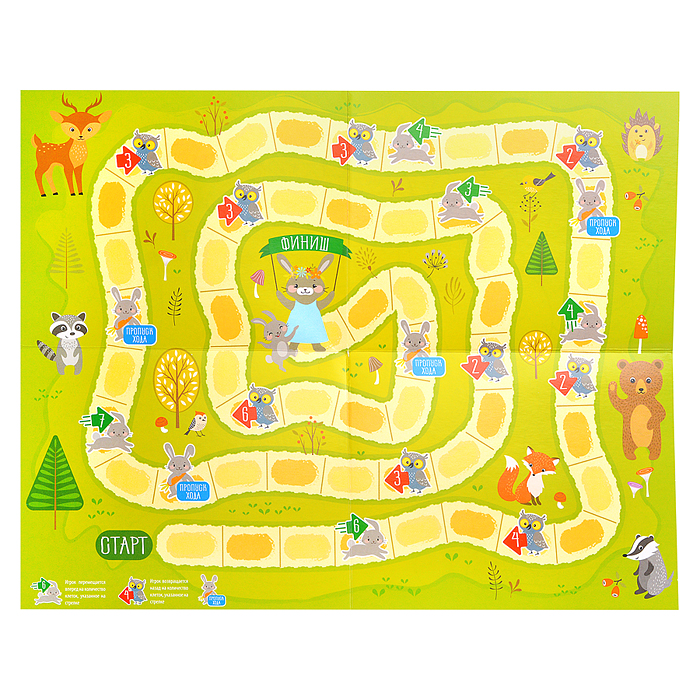 Фото к товару Игра настольная ходилка "Веселые ходилки 4 в 1" Игра настольная ходилка "Веселые ходилки 4 в 1"