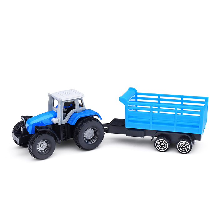 Трактор с прицепом, коробка 20х6х6см.