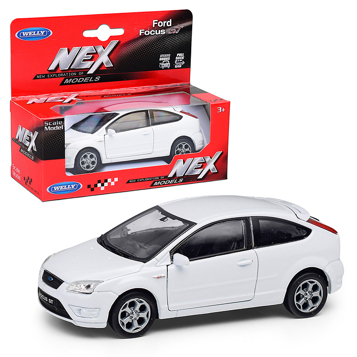 Машинка 1:38 Ford Focus ST, пруж. мех., цвет в асс. Машинка 1:38 Ford Focus ST, пруж. мех., цвет в асс.