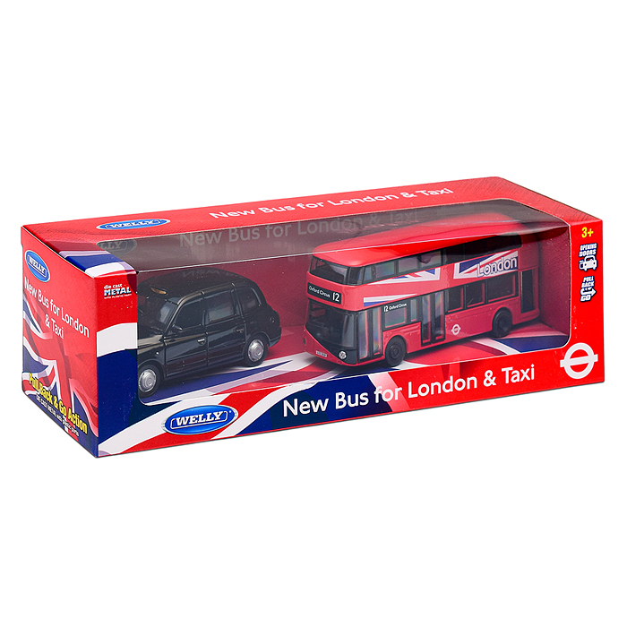 Фото к товару Набор, Лондонские автобус и такси, пруж. мех. Набор, Лондонские автобус и такси, пруж. мех.