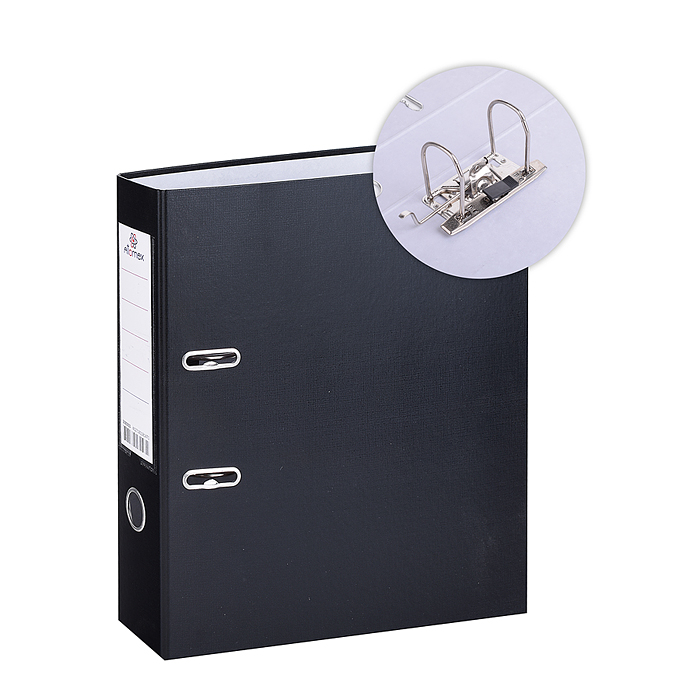 Папка с арочным механизмом "Lite" A4 75 мм, покрытие PVC, собранная, без металлической окантовки, че