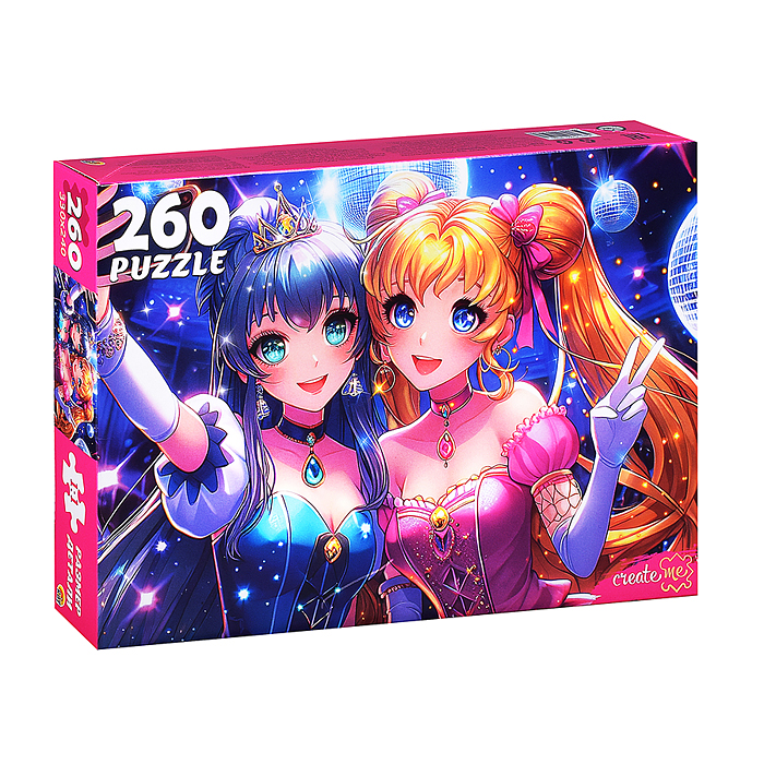 Пазлы 260 "Аниме-девушки на дискотеке"