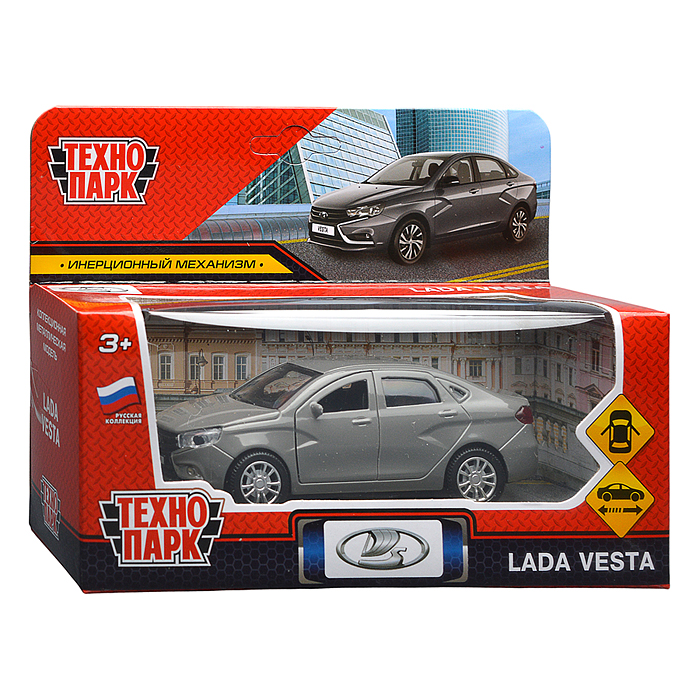 Фото к товару Машина металл LADA vesta 11,5 см, двери, темно-серый Машина металл LADA vesta 11,5 см, двери, темно-серый