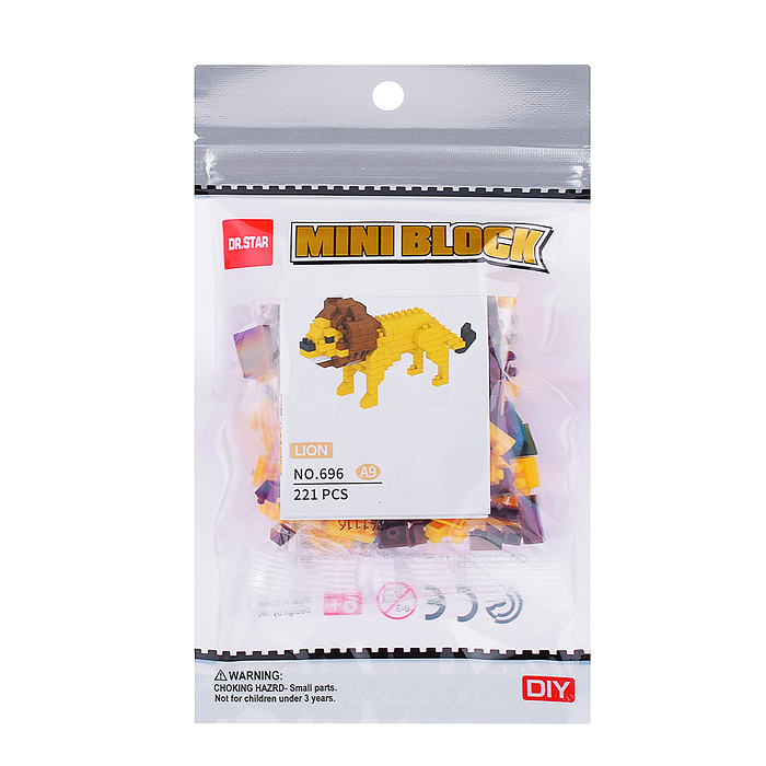 Конструктор 696A "Свирепые животные" в ассортименте, в коробке