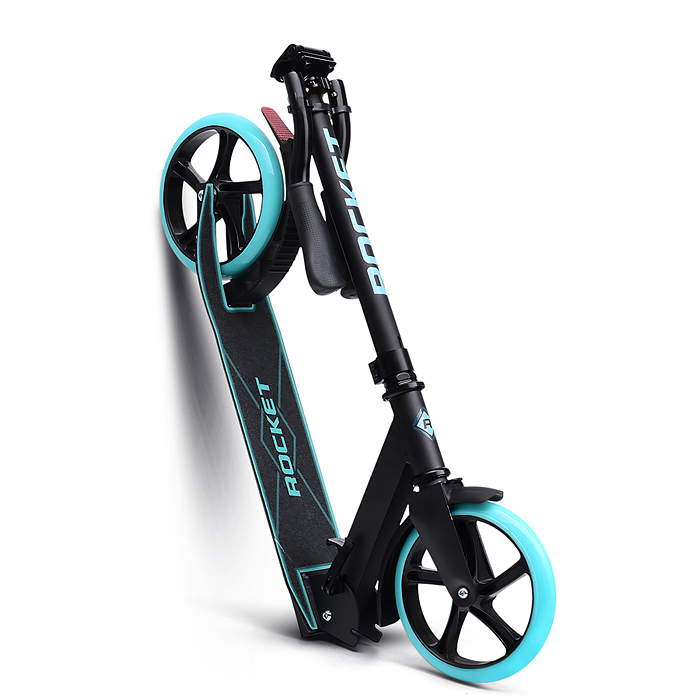 Фото к товару Самокат ROCKET, колеса PU 200 мм, ABEC 7, бирюзовый Самокат ROCKET, колеса PU 200 мм, ABEC 7, бирюзовый