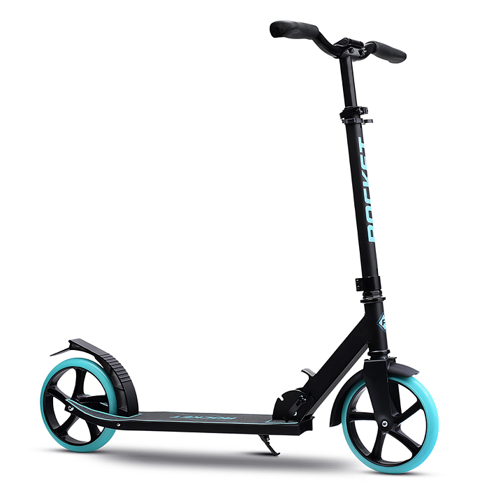 Фото к товару Самокат ROCKET, колеса PU 200 мм, ABEC 7, бирюзовый Самокат ROCKET, колеса PU 200 мм, ABEC 7, бирюзовый