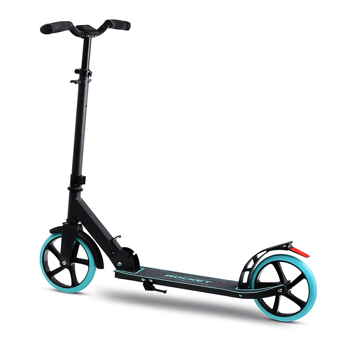 Фото к товару Самокат ROCKET, колеса PU 200 мм, ABEC 7, бирюзовый Самокат ROCKET, колеса PU 200 мм, ABEC 7, бирюзовый