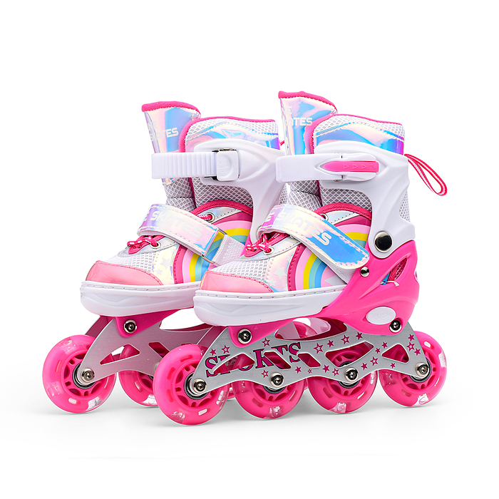 Фото к товару Ролики детские U011003Y (размер S) розовый, в сумке Ролики детские U011003Y (размер S) розовый, в сумке