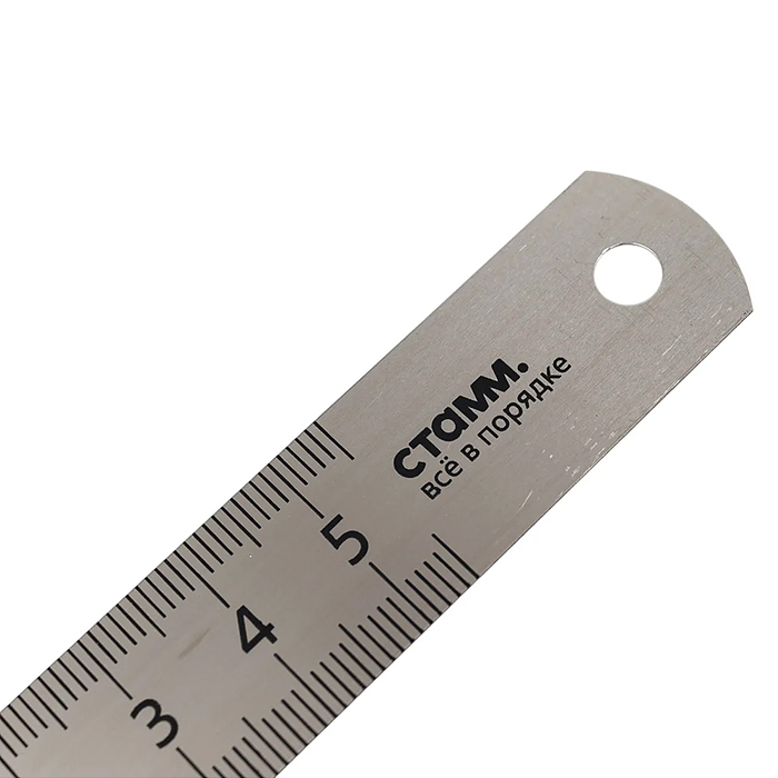 Фото к товару Линейка 20см стальная, ПВХ чехол с европодвесом Линейка 20см стальная, ПВХ чехол с европодвесом