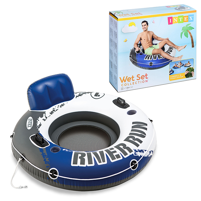 Круг-кресло с ручками «Речная прогулка», d=135 см 58825NP INTEX не товарный вид