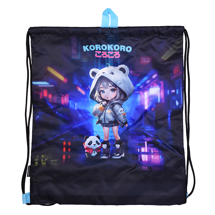 Сумка для сменной обуви "Korokoro" 40x47 см, водоотталкивающая ткань, на веревочной завязке