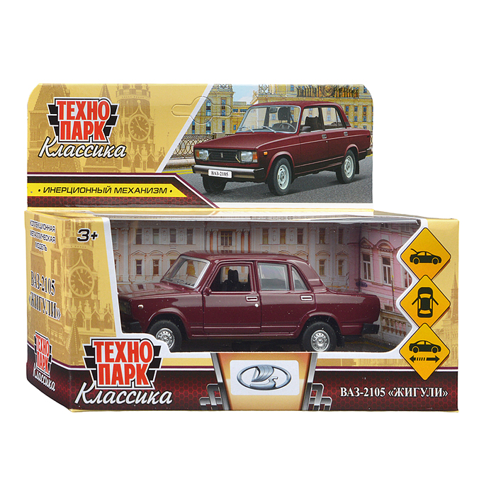 Фото к товару Машина металл LADA "Ваз-2105" 1997 12 см, (двери, багаж) инерц.. в коробке Машина металл LADA "Ваз-2105" 1997 12 см, (двери, багаж) инерц.. в коробке