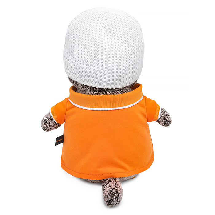 Кот Басик в поло и шапке "100% антистресс"