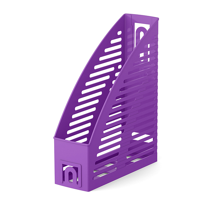 Подставка для бумаг вертикальная пластиковая Base, Vivid, 85мм, фиолетовый