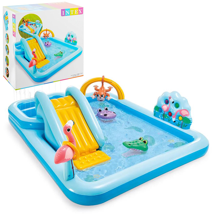 Игровой центр «Приключения в джунглях», 244 х 198 х 71 см, от 2 лет, 57161NP INTEX не товарный вид