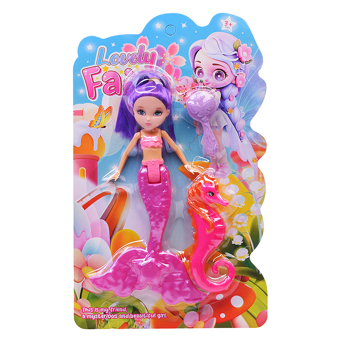 Кукла 506-141 "Русалка с морским коньком" на листе